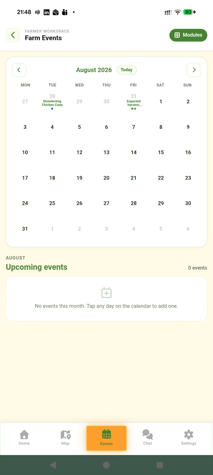 Mecbik Farm events calendar